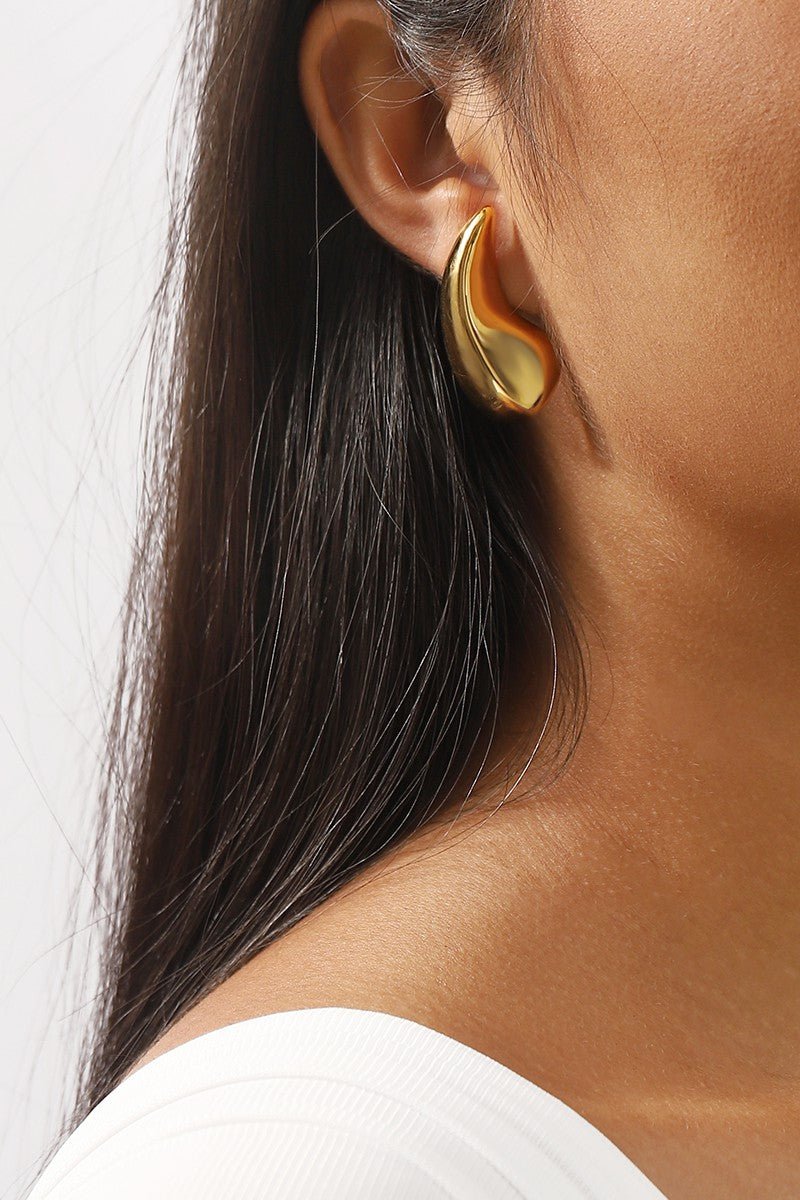 18K Gold Plated Copper Water Drop Earrings - STYLED BY ALX COUTUREEARRINGS