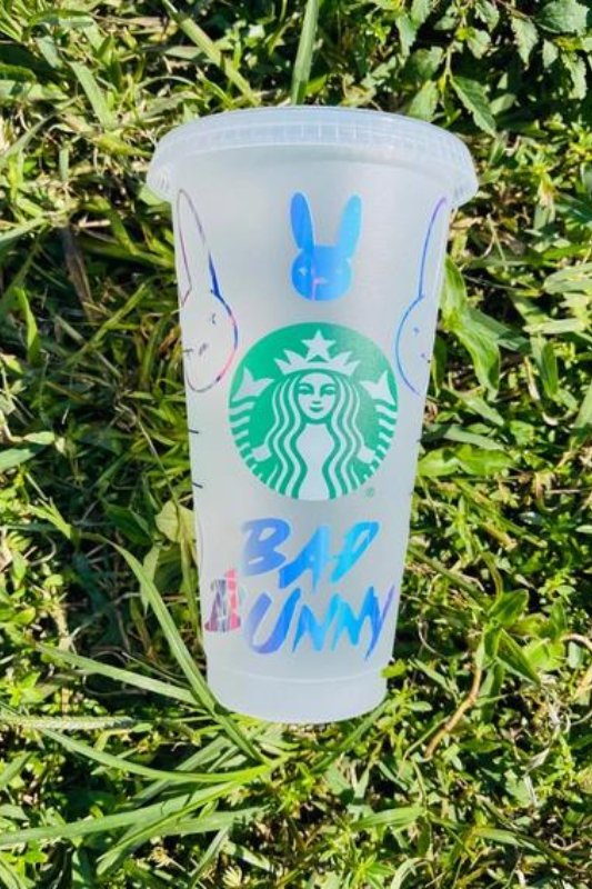 Bad Bunny Holographic Cup - STYLED BY ALX COUTUREHome Decor Decals