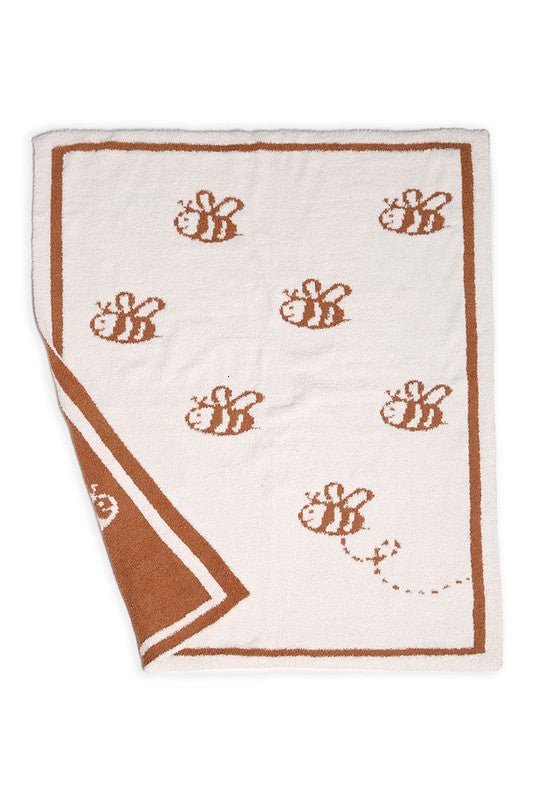 BEES Print Kids Luxury Soft Throw Blanket - STYLED BY ALX COUTUREBlankets