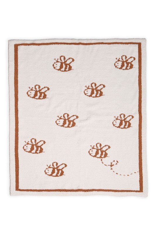 BEES Print Kids Luxury Soft Throw Blanket - STYLED BY ALX COUTUREBlankets