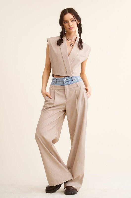 Beige Billie Trousers *PRE* - STYLED BY ALX COUTUREPANTS