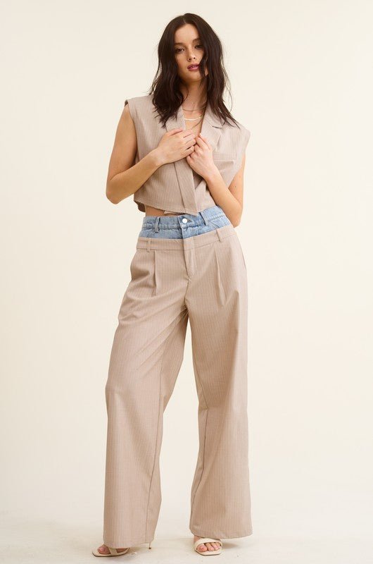 Beige Billie Trousers *PRE* - STYLED BY ALX COUTUREPANTS