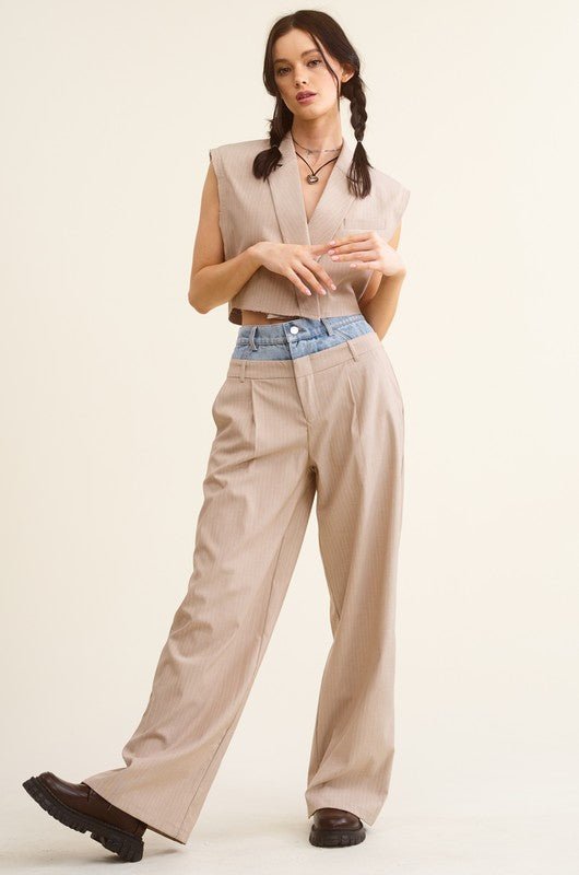 Beige Billie Trousers *PRE* - STYLED BY ALX COUTUREPANTS