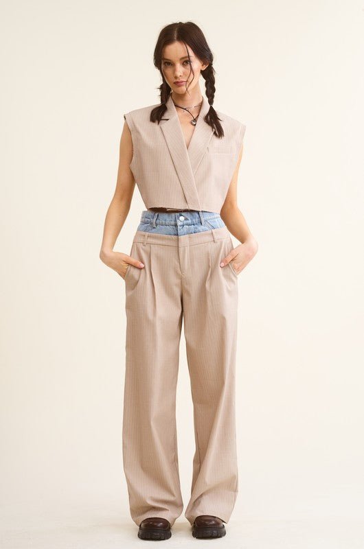 Beige Billie Trousers *PRE* - STYLED BY ALX COUTUREPANTS