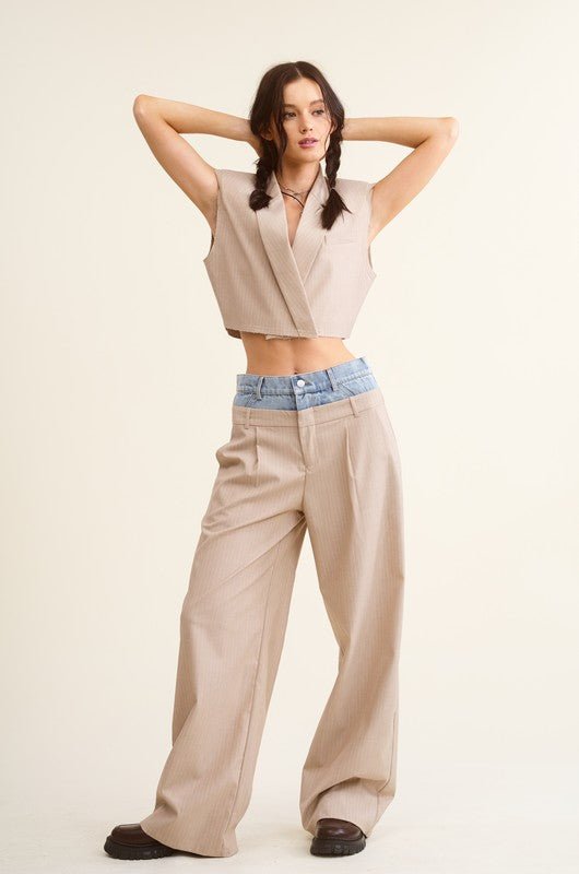 Beige Billie Trousers *PRE* - STYLED BY ALX COUTUREPANTS