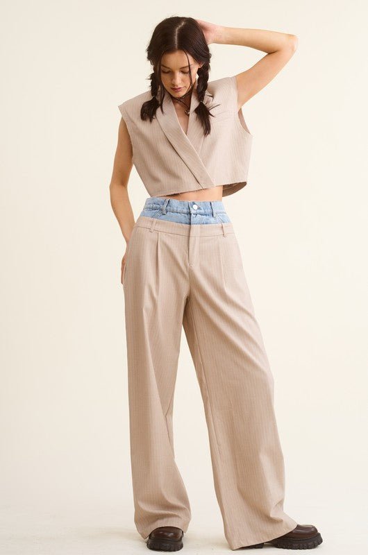 Beige Billie Trousers *PRE* - STYLED BY ALX COUTUREPANTS