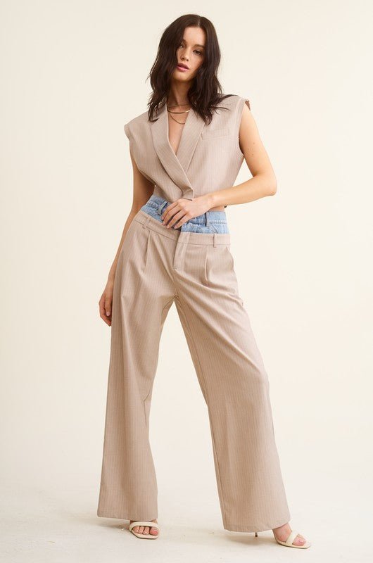 Beige Billie Trousers *PRE* - STYLED BY ALX COUTUREPANTS