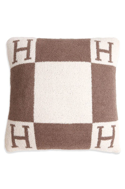 Beige H Patterned Cushion Cover *PRE* - STYLED BY ALX COUTURECUSHION