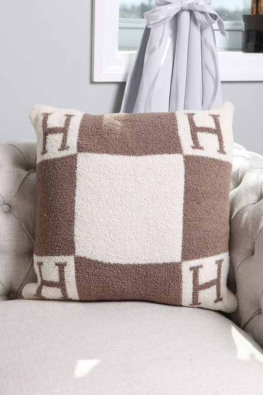 Beige H Patterned Cushion Cover *PRE* - STYLED BY ALX COUTURECUSHION