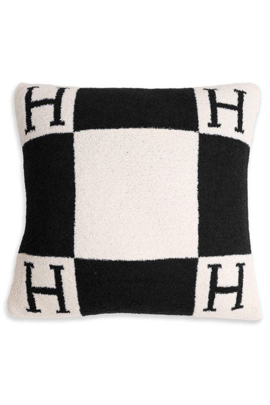 Black H Patterned Cushion Cover *PRE* - STYLED BY ALX COUTURECUSHION
