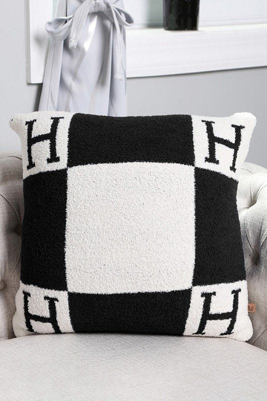 Black H Patterned Cushion Cover *PRE* - STYLED BY ALX COUTURECUSHION