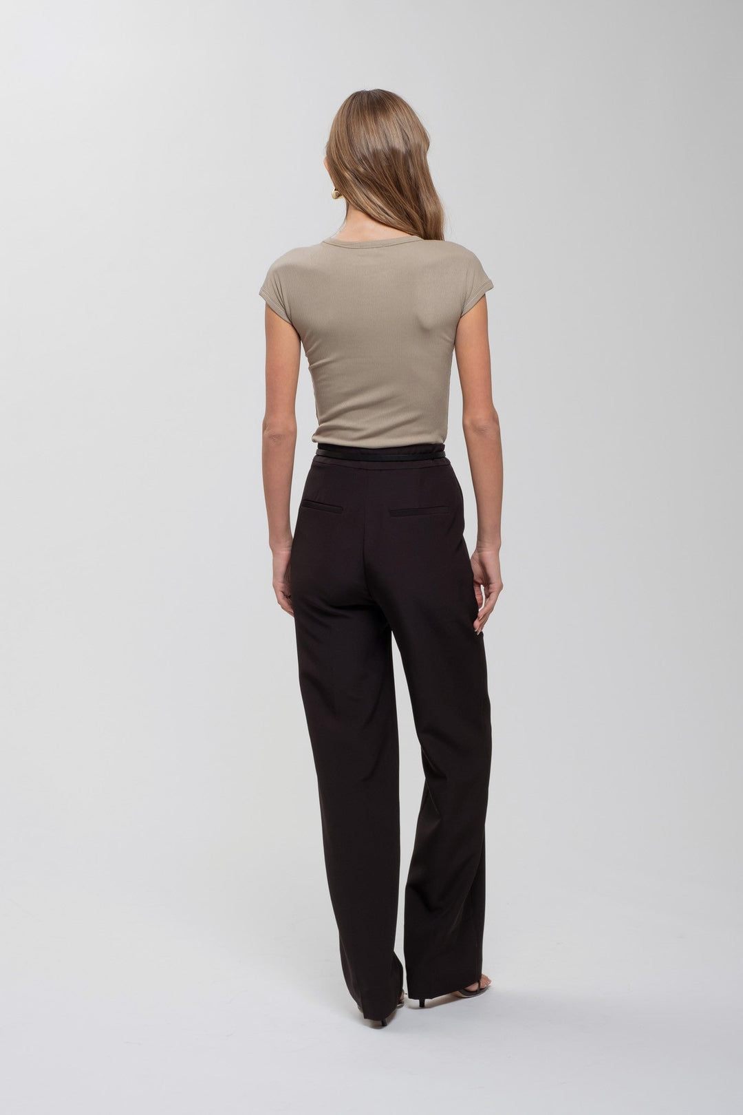 Black High Waist Straight Leg Dress Pants - STYLED BY ALX COUTUREPANTS