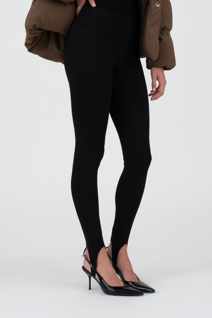 Black High Waisted Stirrup Pants - STYLED BY ALX COUTUREPants