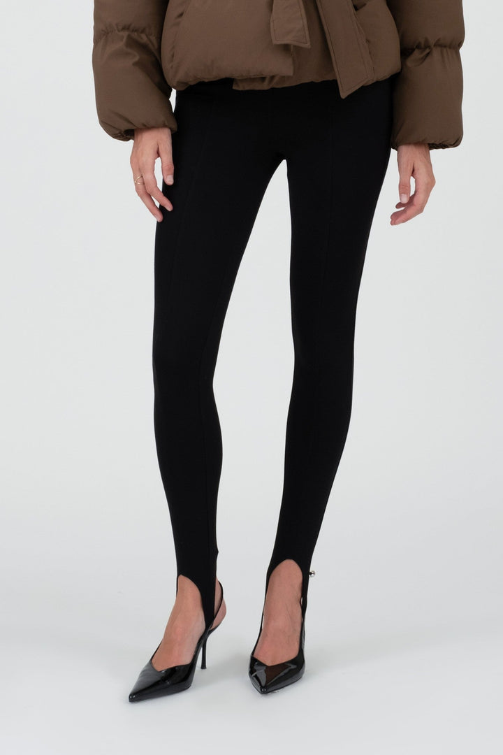 Black High Waisted Stirrup Pants - STYLED BY ALX COUTUREPants