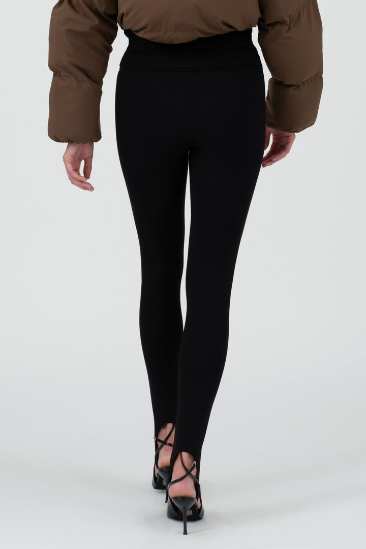 Black High Waisted Stirrup Pants - STYLED BY ALX COUTUREPants