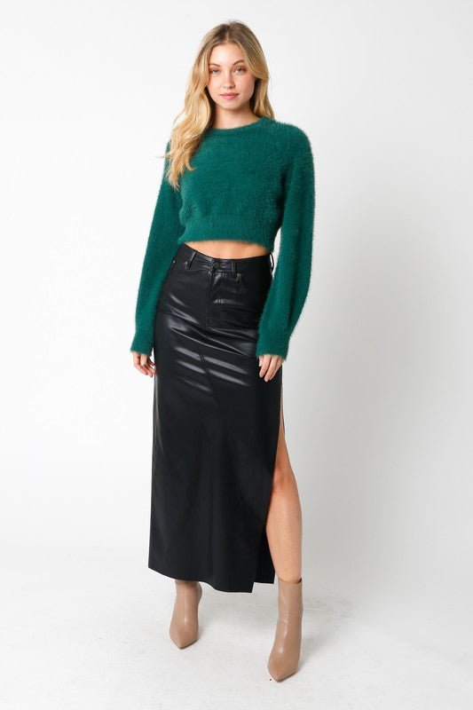 Black Janelle Pu Skirt - STYLED BY ALX COUTURESKIRTS