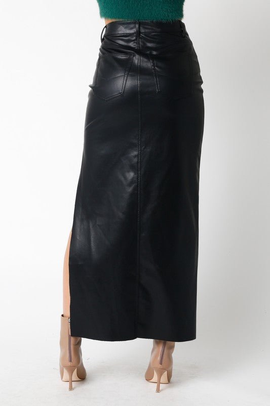 Black Janelle Pu Skirt - STYLED BY ALX COUTURESKIRTS