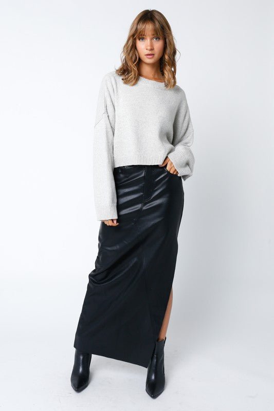 Black Janelle Pu Skirt - STYLED BY ALX COUTURESKIRTS