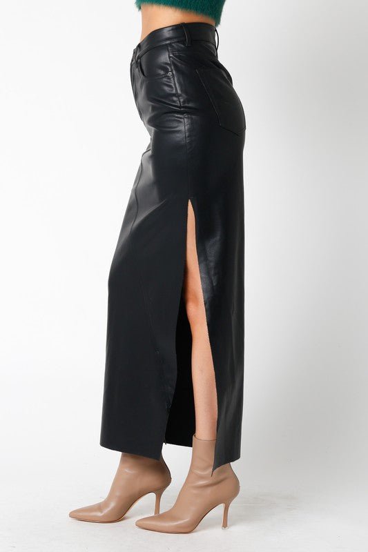 Black Janelle Pu Skirt - STYLED BY ALX COUTURESKIRTS