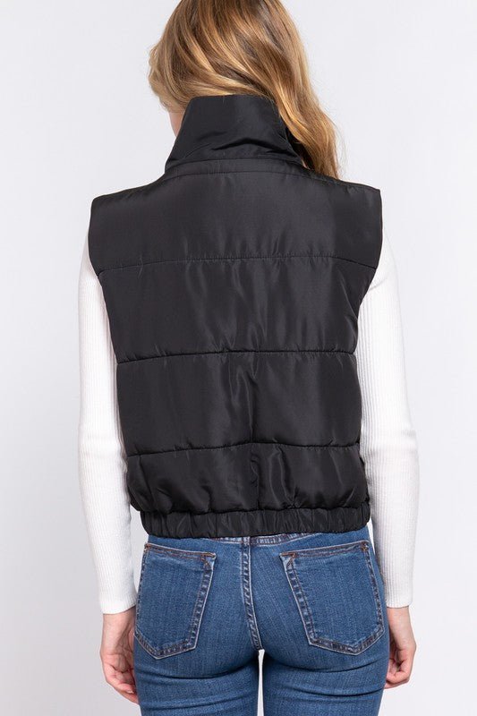 Black Puffer Padding Vest - STYLED BY ALX COUTURECoats & Jackets