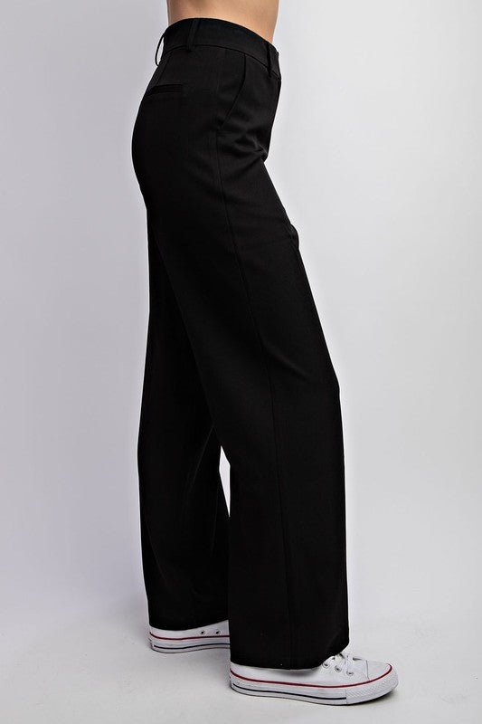 Black Tailored Woven Pants - STYLED BY ALX COUTUREPANTS