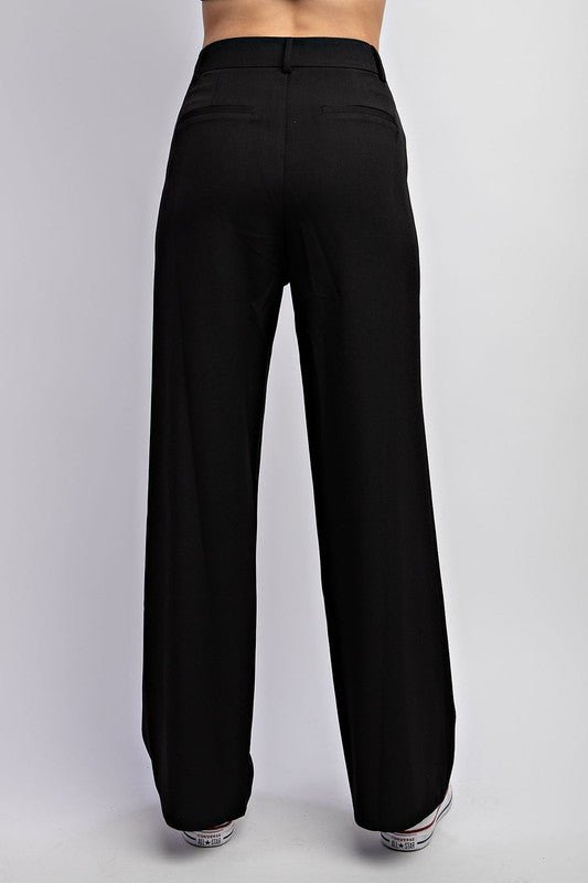 Black Tailored Woven Pants - STYLED BY ALX COUTUREPANTS