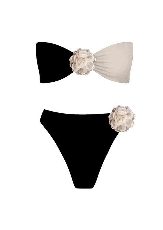 Black White Maryland Bikini Set - STYLED BY ALX COUTURESWIMWEAR