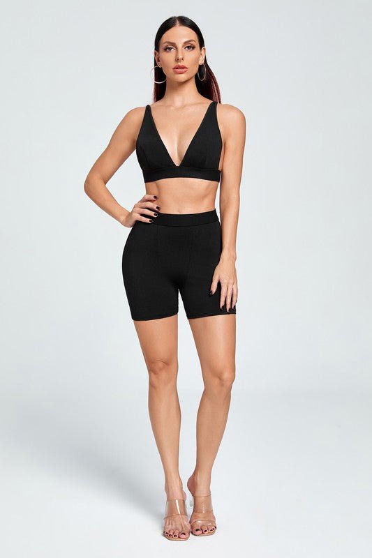 Black Workout Short Sets - STYLED BY ALX COUTUREActivewear