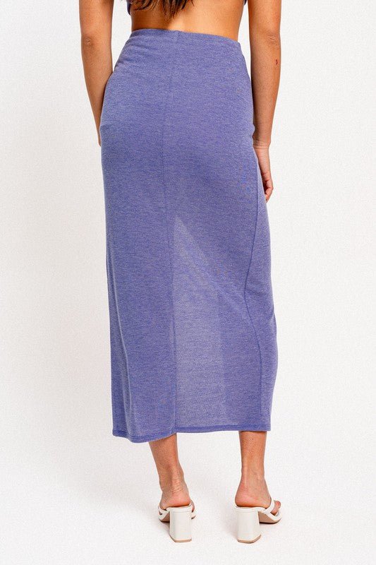 Blue Surplice Maxi Skirt - STYLED BY ALX COUTUREOutfit Sets