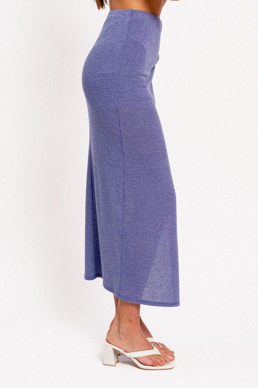 Blue Surplice Maxi Skirt - STYLED BY ALX COUTUREOutfit Sets