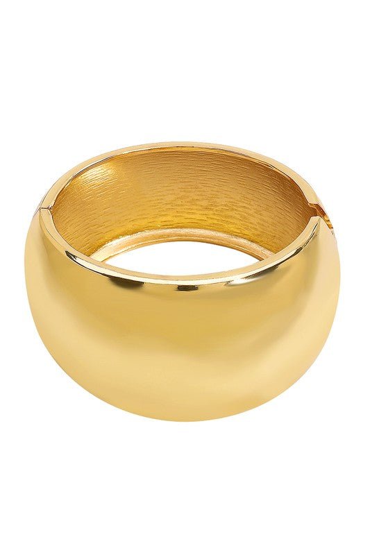 Chunky Wide Metal Bangle Bracelet - STYLED BY ALX COUTURE