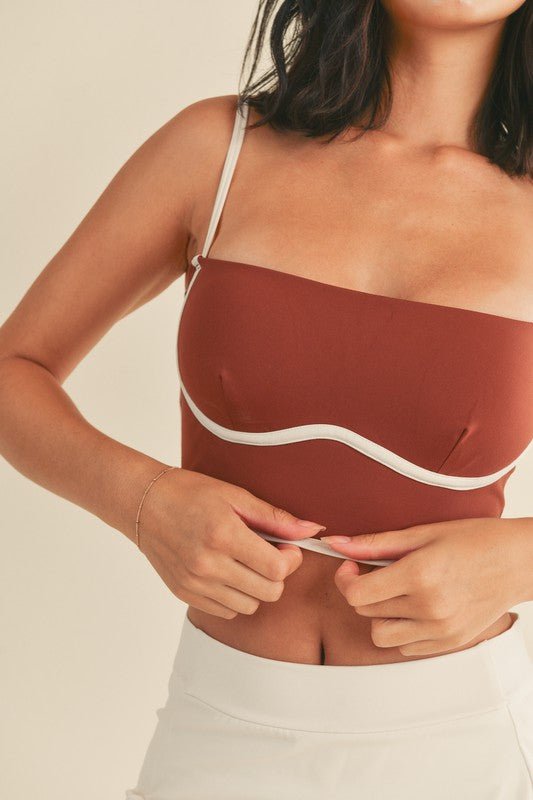 Cinnamon Sculpting Bra Tank - STYLED BY ALX COUTUREShirts & Tops