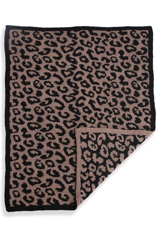 Coffee Kids Leopard Print Soft Throw Blanket - STYLED BY ALX COUTUREBlankets