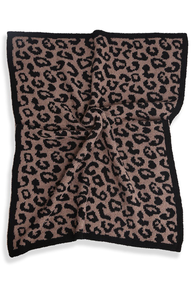 Coffee Kids Leopard Print Soft Throw Blanket - STYLED BY ALX COUTUREBlankets
