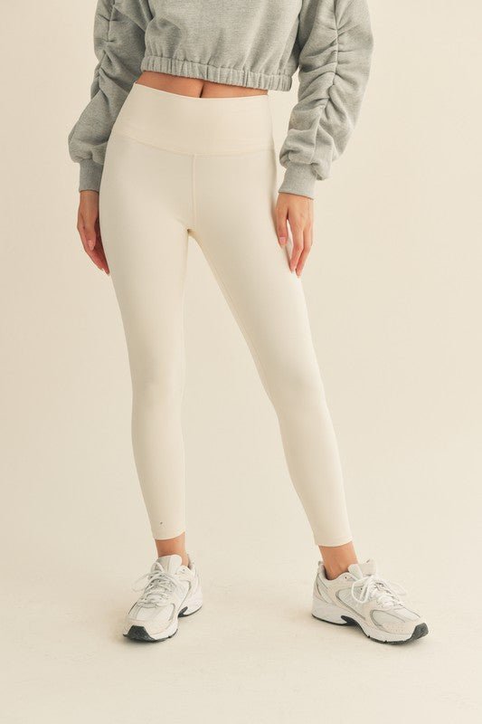 Cream Aligned Performance High - Rise Leggings - STYLED BY ALX COUTURELEGGINGS