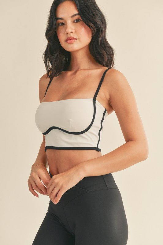 Cream Sculpting Bra Tank - STYLED BY ALX COUTUREShirts & Tops