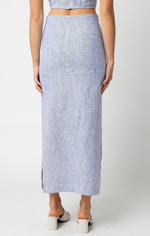 Denim Emory Midi Skirt - STYLED BY ALX COUTURESKIRTS