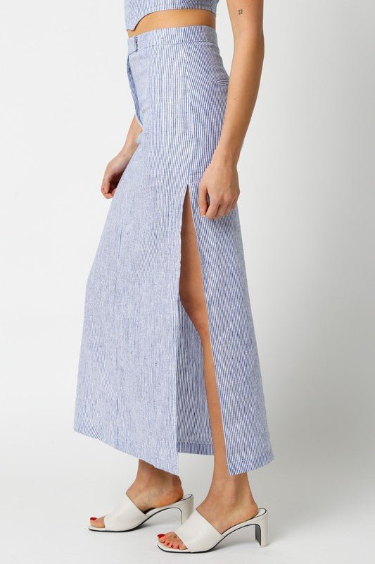 Denim Emory Midi Skirt - STYLED BY ALX COUTURESKIRTS