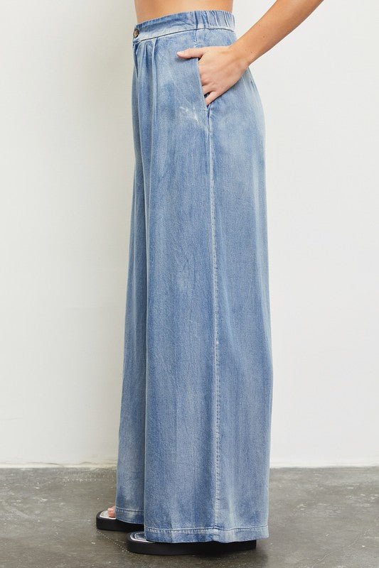 Denim Wide Leg Pants - STYLED BY ALX COUTUREPANTS