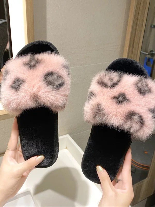 Fashion Plush Open Toe Slippers - STYLED BY ALX COUTURESlide Sandals