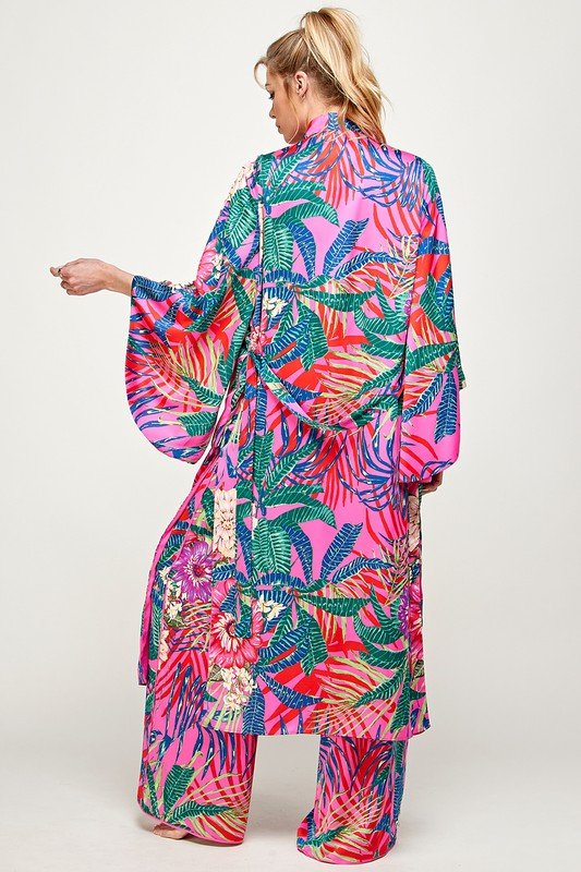 Fuchsia Tropical Vibe Kimono - STYLED BY ALX COUTUREKimonos