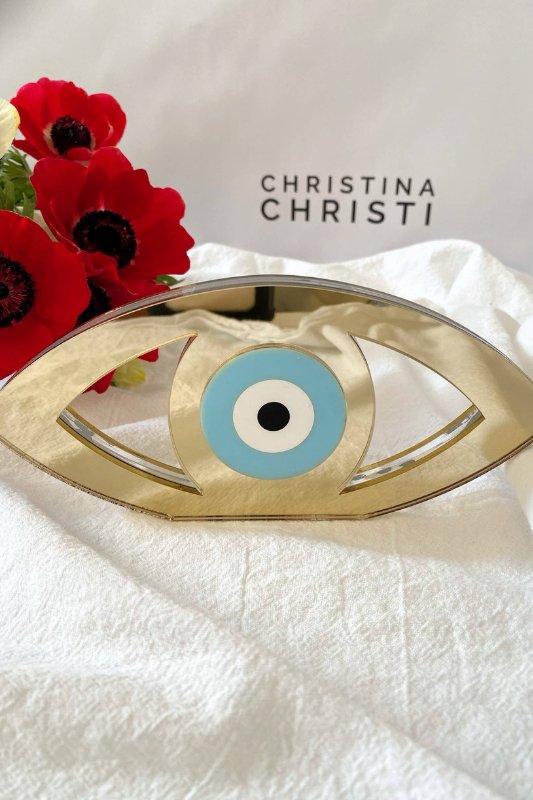 Gold Evil Eye Protection Ornament - STYLED BY ALX COUTUREHoliday Ornament Displays & Stands
