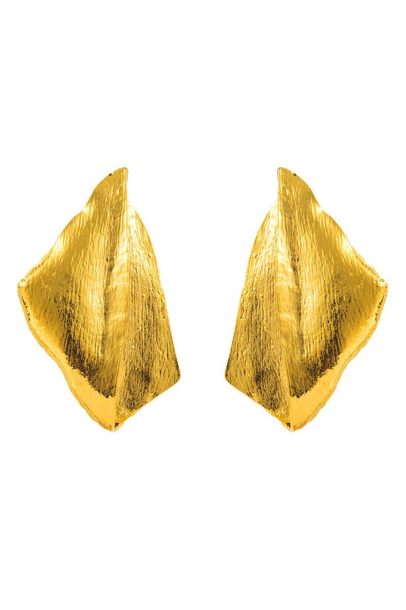 Gold Metal Geometric Irregular Dangle Earrings - STYLED BY ALX COUTUREEARRINGS