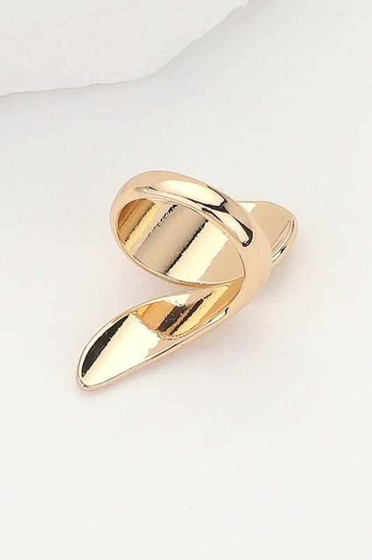 Gold Metal Teardrop Dome Ring - STYLED BY ALX COUTURERING