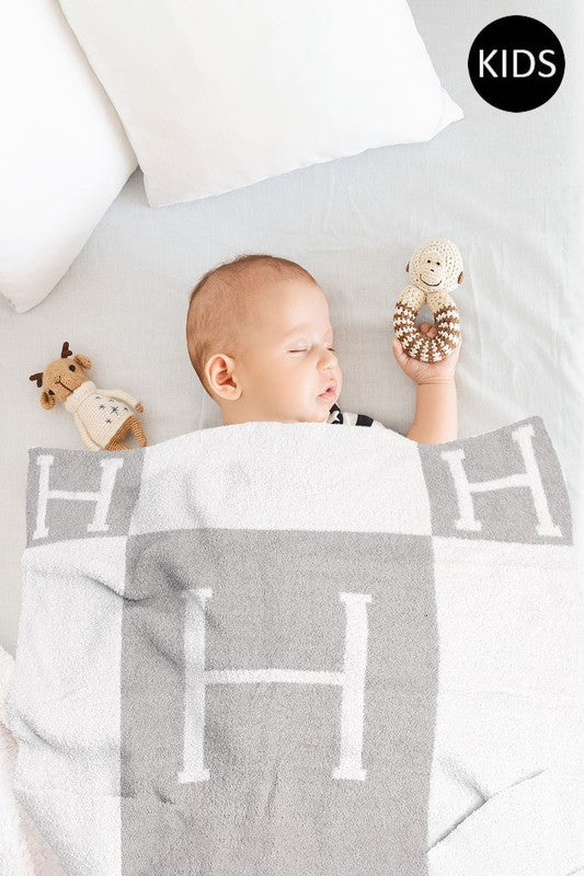 Gray Home Blanket Patterned Kids Blanket - STYLED BY ALX COUTUREBlankets
