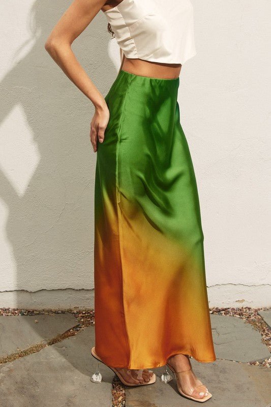 Ibiza Sunset Ombre Pull On Maxi Skirt - STYLED BY ALX COUTURESKIRTS