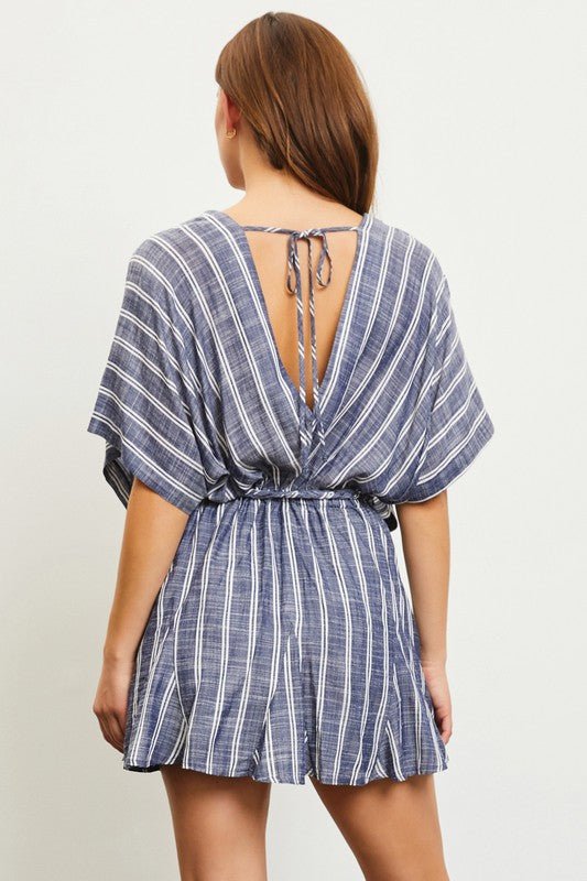 Indigo Striped Mini Dress - STYLED BY ALX COUTUREDRESS