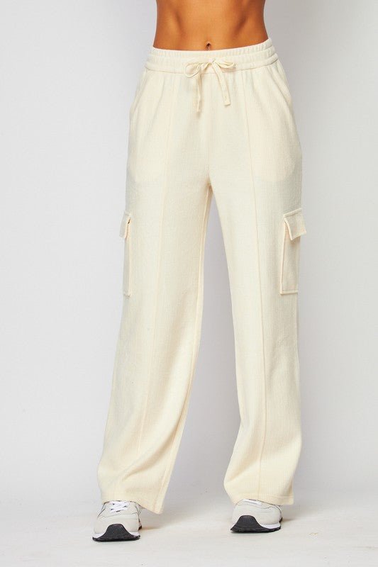 Ivory Cargo Sweatpants - STYLED BY ALX COUTUREPANTS