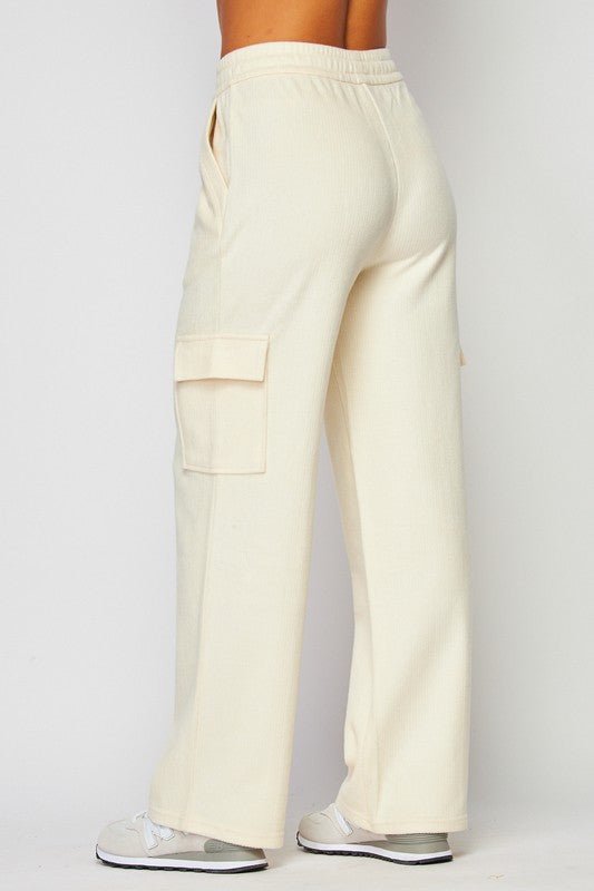 Ivory Cargo Sweatpants - STYLED BY ALX COUTUREPANTS