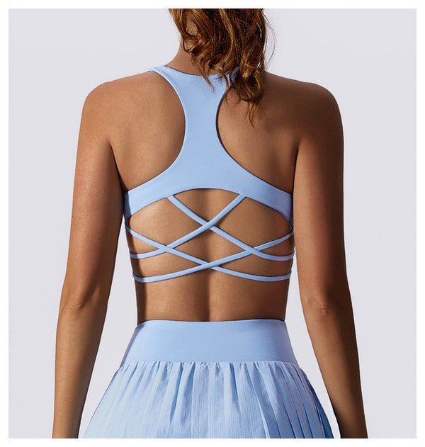 Juno Strappy Racer Back Sports Bra - STYLED BY ALX COUTURESports Bra